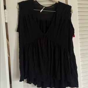 Free People flowy black top